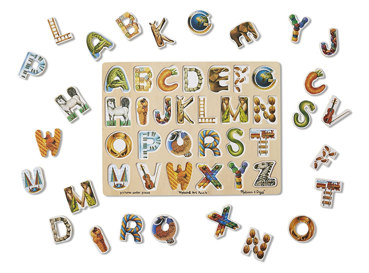 Melissa & Doug Alphabet Sound Puzzle - Wooden Puzzle with Sound Effects (26  pcs)