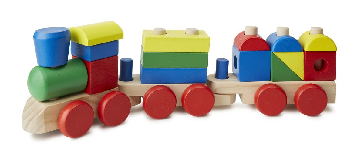 Melissa doug hot sale stacking train