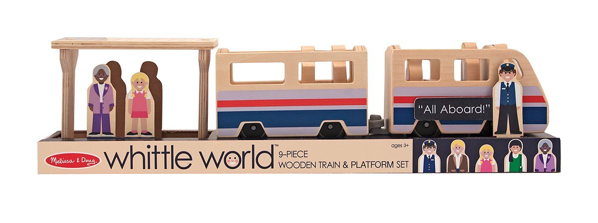 Melissa Doug Whittle World Wooden Train Station Platform Play Set Olde Church Emporium