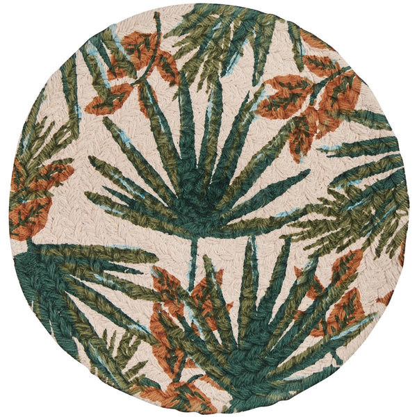 Park Designs Patricia Heaton Home Palm Frond Braided Trivet 8 Inches Round
