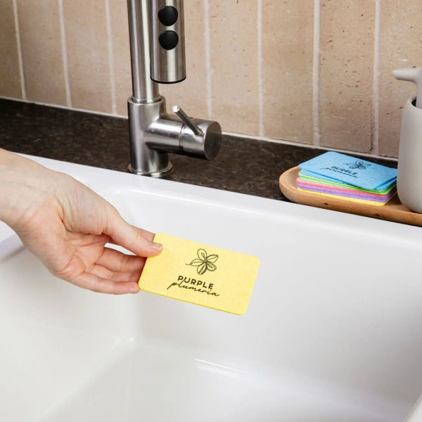 Compostable Dish Sponges: Plastic-Free & Eco-Friendly. Cellulose & Coconut fiber