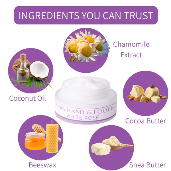 Natural Hand & Foot Butter (Rose or Coconut scent), hydrating & nourishing