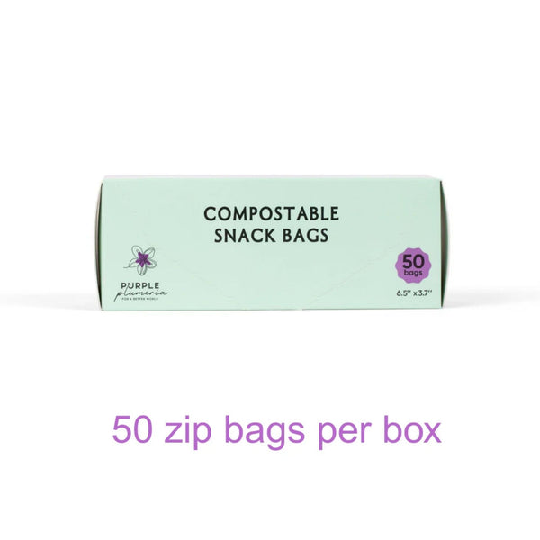 Compostable Resealable Bags. Eco-Friendly & Durable. Snack, Sandwich, Quart & Gallon Sizes