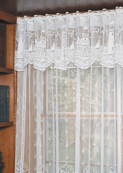 Heritage Lace Lighthouse Valances, Tiers,  Shower Curtains, White