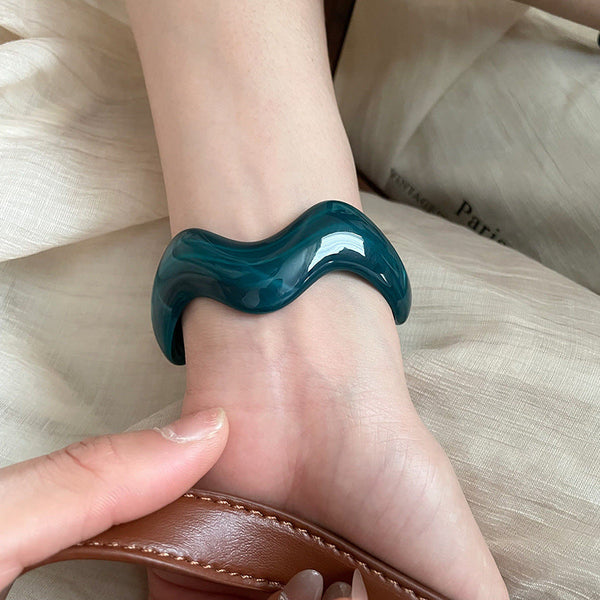 Acrylic Irregular Retro Unique Design Niche Simple Bracelet