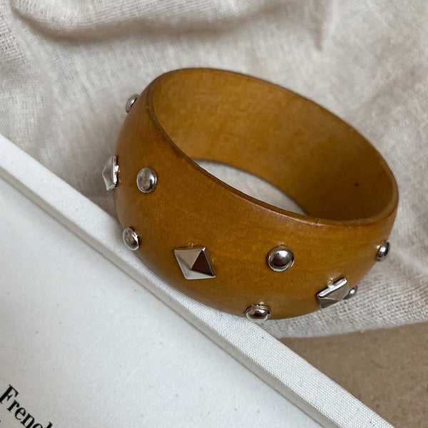 Acrylic Irregular Retro Unique Design Niche Simple Bracelet