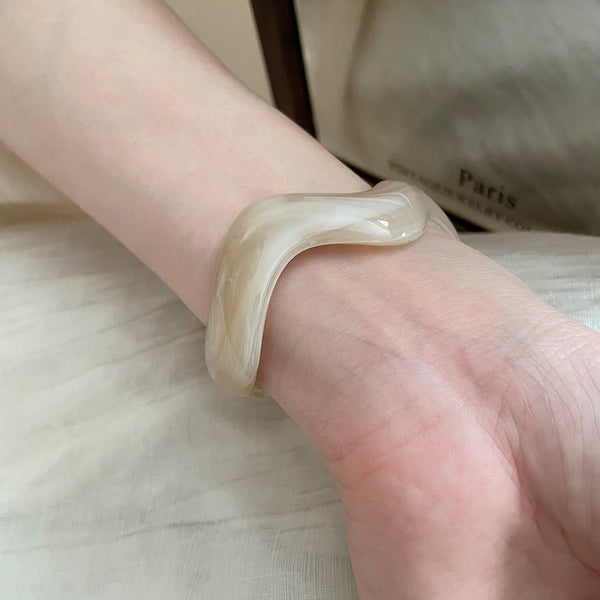 Acrylic Irregular Retro Unique Design Niche Simple Bracelet