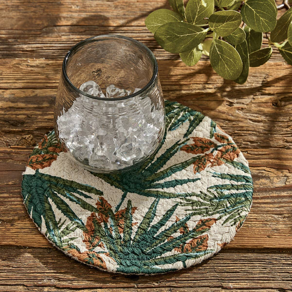 Park Designs Patricia Heaton Home Palm Frond Braided Trivet 8 Inches Round