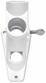 Valley Forge Aluminum Flagpole Bracket – White Powder Coated, 2-Position, with Hardware