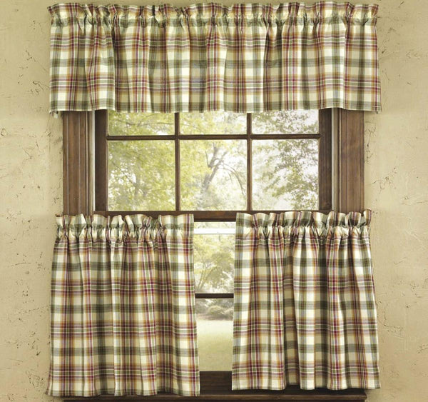 Park Designs - Lemon Pepper Curtains Swags, Valances, Panels, Tiers Unlined Farmhouse Country