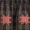 Park Farmhouse Star Decorative Lined Valance 60 x 14 Inches Country, Farmhouse, Rustic, Cabin Item #4962-475