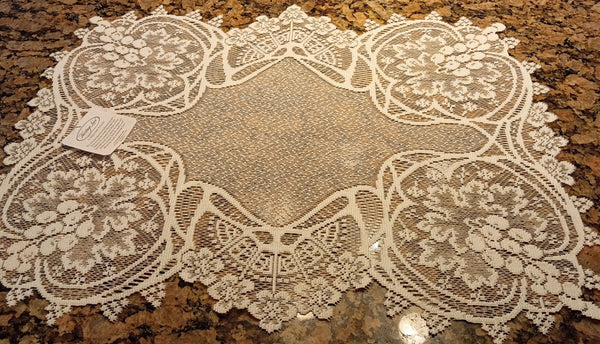 Heritage Lace Vineyard Collection Placemats, Doilies, Table Runners in White and Ecru