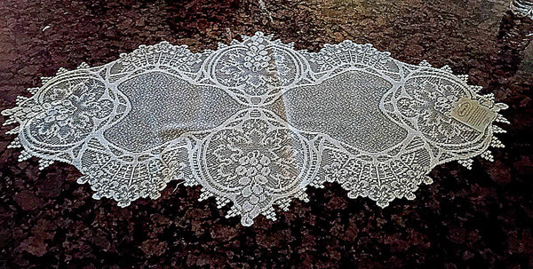 Heritage Lace Vineyard Collection Placemats, Doilies, Table Runners in White and Ecru