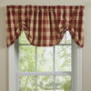 Park Wicklow Check Garnet Lined Farmhouse Valance 60 x 20 Inches Country, Rustic, Cabin Item #113-476G