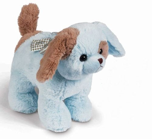 Bearington Waggles Blue Puppy Musical Bank 10 Inches Olde