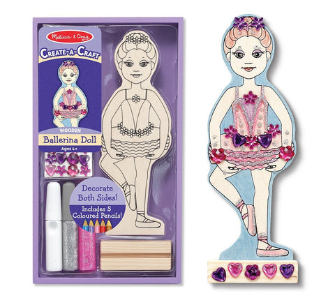 Melissa & Doug - Decorate-Your-Own (DYO) Ballerina Doll [Home Decor]- Olde Church Emporium