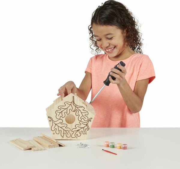 Melissa and Doug Build-Your-Own Wooden Birdhouse #3101 Ages 5+