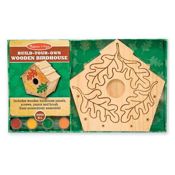 Melissa and Doug Build-Your-Own Wooden Birdhouse #3101 Ages 5+