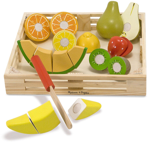 Melissa and Doug Cutting Fruit Play Set with Storage Crate 17 Pics. Ages 3+