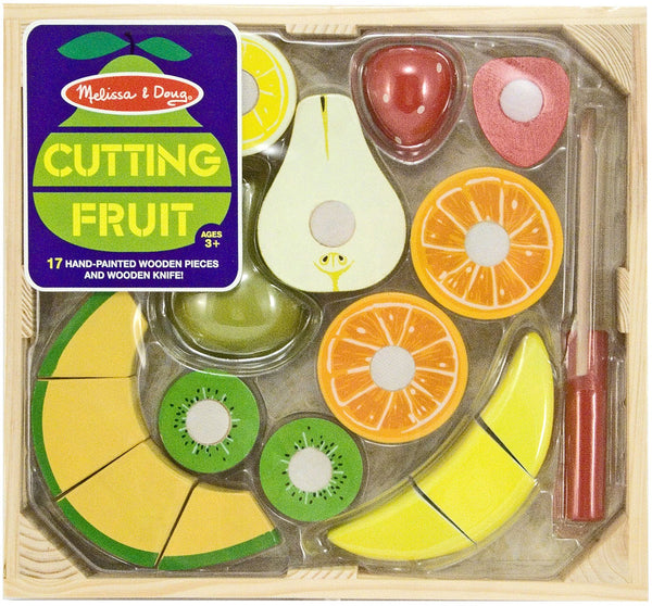 Melissa and Doug Cutting Fruit Play Set with Storage Crate 17 Pics. Ages 3+