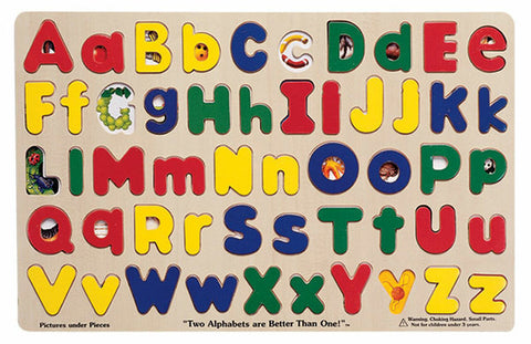 Melissa & Doug Upper & Lower Case Alphabet Wooden Puzzle 52pcs. Ages 4+ # 47