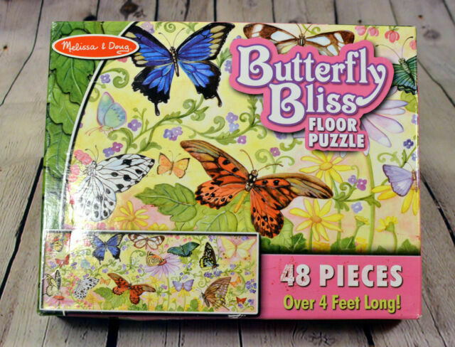 Melissa & Doug Butterfly Bliss Jumbo Jigsaw Floor Puzzle (48 pcs, over 4 feet long)Ages 4+