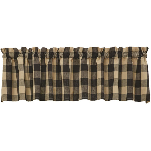 Park Designs - Tavern Check Valance - 3 Colors Black, Navy, Moss 72 x 14 Inches