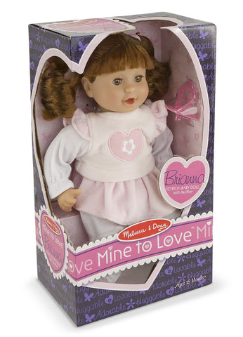 Melissa & Doug - Mine to Love Brianna 12-Inch Soft Body Baby Doll with Hair and Outfit [Home Decor]- Olde Church Emporium