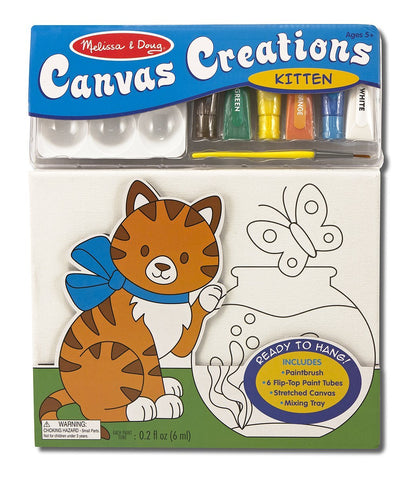 Melissa & Doug - Canvas Creations Kitten Ages 5+ [Home Decor]- Olde Church Emporium