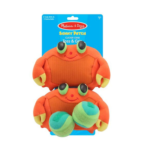 Melissa and Doug Sunny Patch Clicker Crab Toss and Grip Catching Game Ages 2+ Item # 6425 With 2 Balls