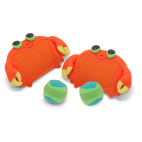 Melissa and Doug Sunny Patch Clicker Crab Toss and Grip Catching Game Ages 2+ Item # 6425 With 2 Balls