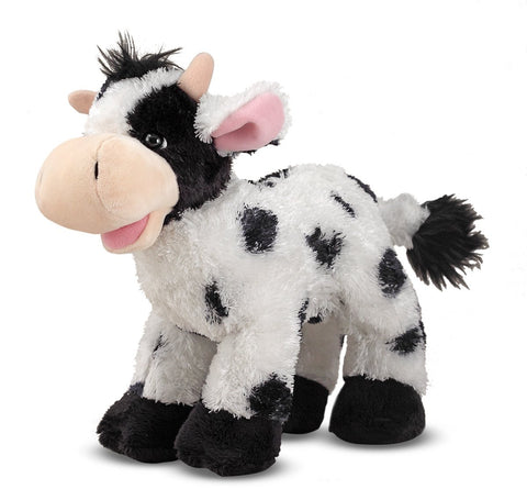 Melissa & Doug - Checkers Cow Soft and Fuzzy 10 Inches [Home Decor]- Olde Church Emporium