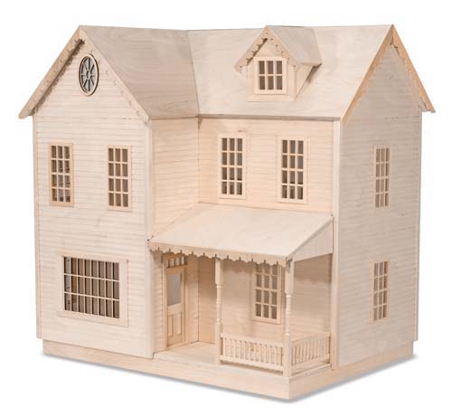 Assembled wooden clearance dollhouse