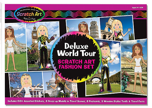 Melissa & Doug USA Travel Scratch Art Fashion Stickers
