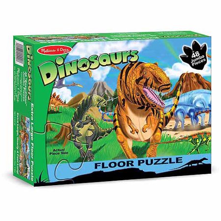 Melissa & Doug Dinosaurs Jumbo Jigsaw Floor Puzzle Item # 442 Ages 3+  (48pcs, 4 feet)