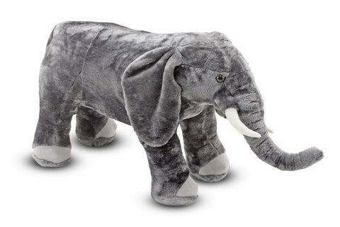 Melissa & Doug  - Giant Elephant Lifelike Stuffed Animal (over 3 feet long) [Home Decor]- Olde Church Emporium