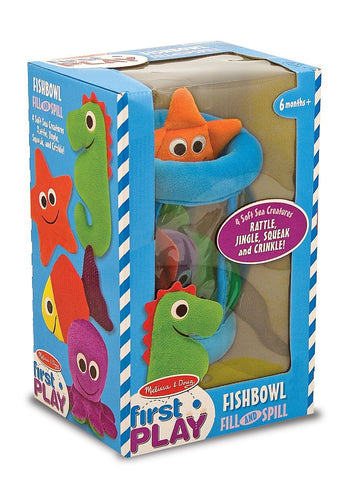 Melissa & Doug - Deluxe Fishbowl Fill and Spill Soft Baby Toy Ages 6 Months + - Olde Church Emporium