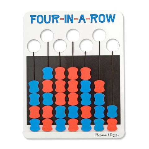 Melissa & Doug -Four-in-a-Row Wooden Travel Game Flip to Win [Home Decor]- Olde Church Emporium