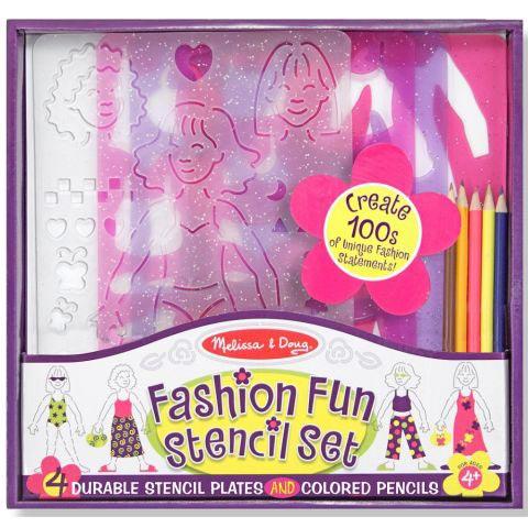 Melissa and Doug Fashion Fun Stencil Set 10 Pieces Ages 4+ - Olde Church Emporium