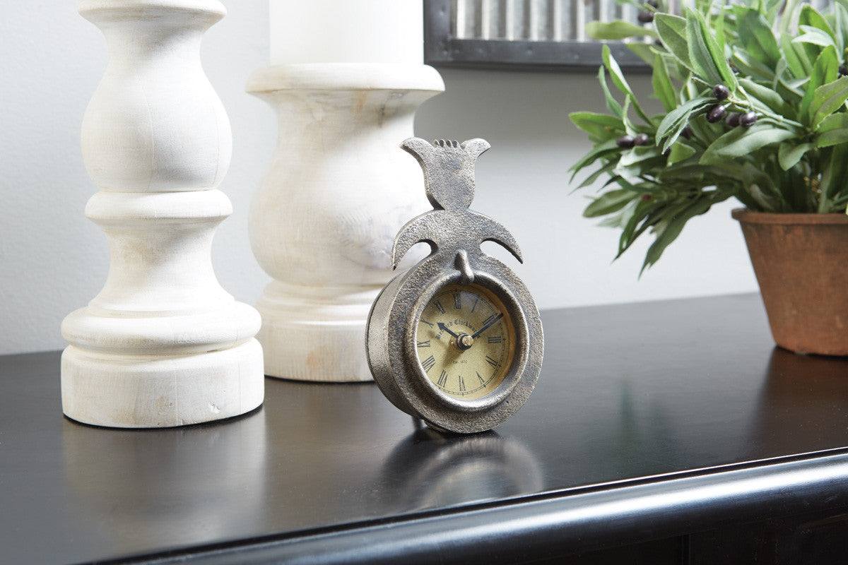 Park Folk Tulip Table Clock Metal Item #21-441 – Olde Church Emporium