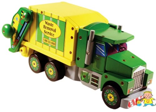 Melissa and doug mighty builders garbage truck on sale