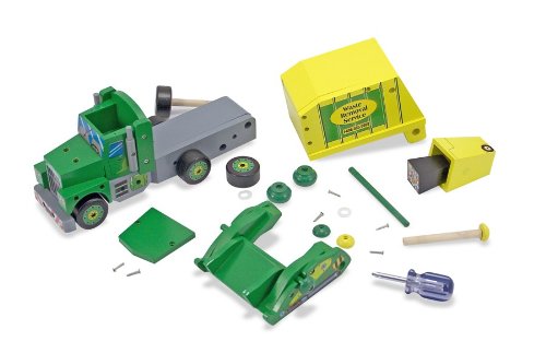 Melissa and doug mighty builders garbage truck on sale