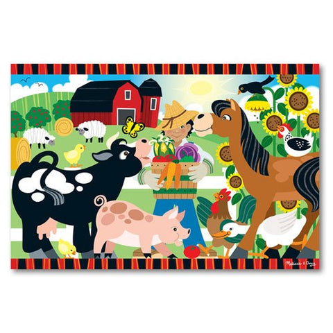 Melissa & Doug - 24 Piece Happy Harvest Farm Floor Puzzle  - 2 x 3 Feet [Home Decor]- Olde Church Emporium