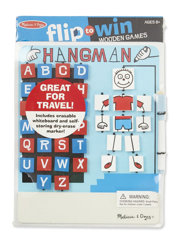 Melissa & Doug - Flip to Win Travel Hangman Game White Board, Dry-Erase Marker - Olde Church Emporium