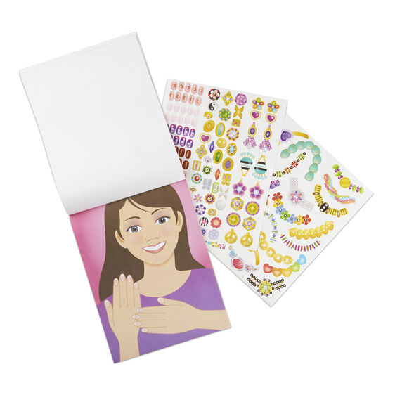 Jewelry and Nails Sticker Pad Glitter Collection Melissa and Doug