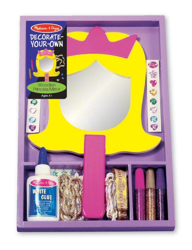 Melissa & Doug - Wooden Princess Large Mirror Decorate Your Own (DYO) Large  Mirror