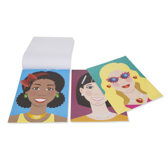 Melissa and Doug Make-A-Face Sticker Pad Fashion Faces Ages 4+ # 4195