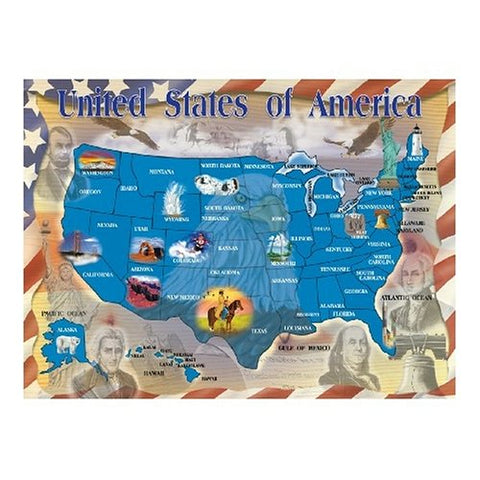 Melissa & Doug - Map of the United States Jigsaw Puzzle 500 piece [Home Decor]- Olde Church Emporium