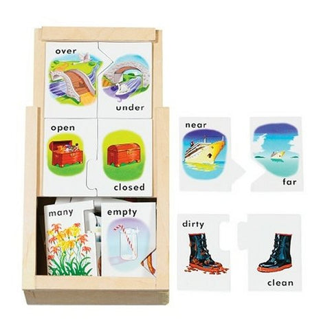 Melissa & Doug - Opposites Teaching Puzzle Cards Ages 4+ [Home Decor]- Olde Church Emporium