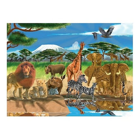 Melissa & Doug - Deluxe 300 piece On the Savannah Cardboard Jigsaw Ages 10+ [Home Decor]- Olde Church Emporium